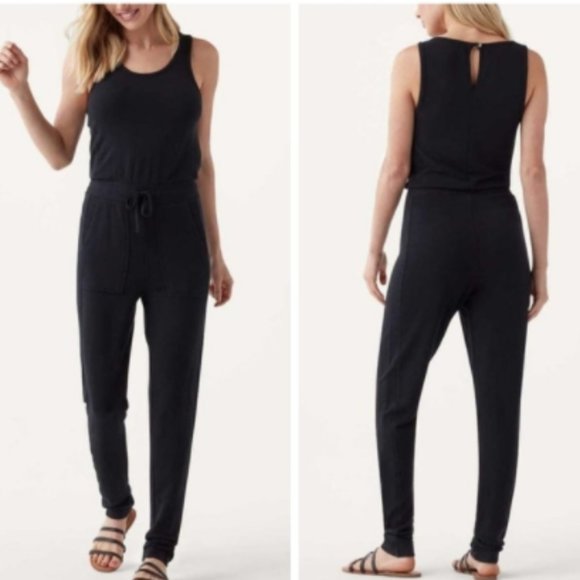 Splendid Black Dune Drawstring Jogger Jumpsuit XS